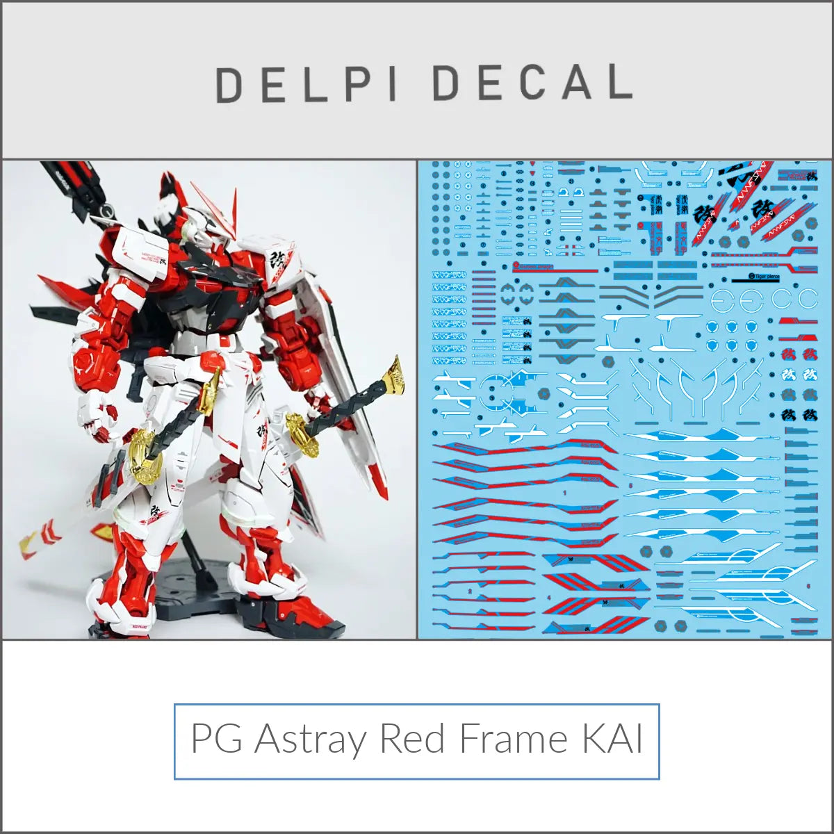 Delpi Decal (ดีคอลน้ำ) PG Astray Red Frame KAI Delpi Decal