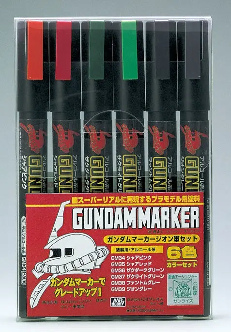 GUNDAM MARKER SET By MR.HOBBY ปากกามาร์กเกอร์ แบบชุดรวม MR.HOBBY