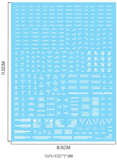 Delpi Water Decal (ดิแคลน้ำ) 1/100 Mechanical Caution Delpi Decal