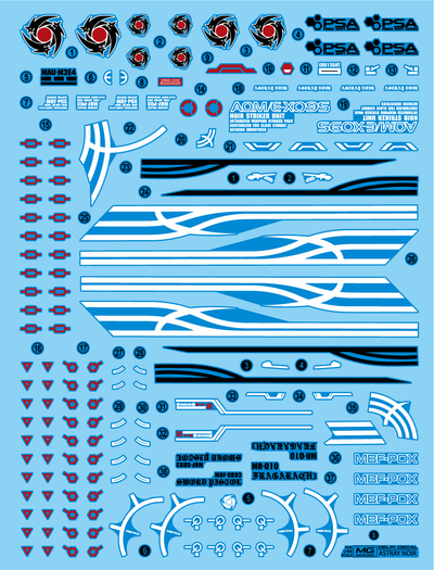 Delpi Decal (ดีคอลน้ำ) MG ASTRAY NOIR Delpi Decal