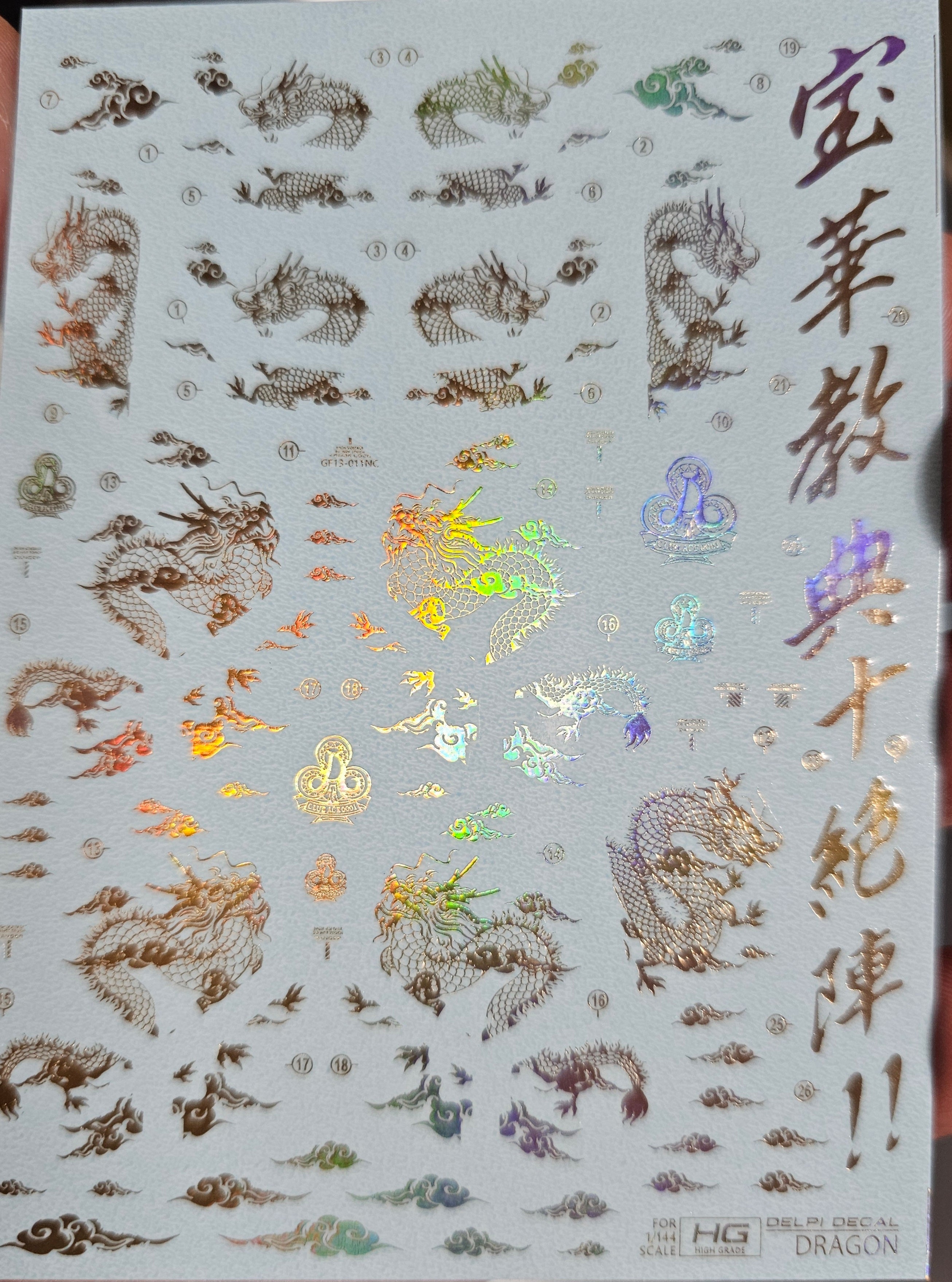 Delpi Decal (ดีคอลน้ำ) HG DRAGON Delpi Decal