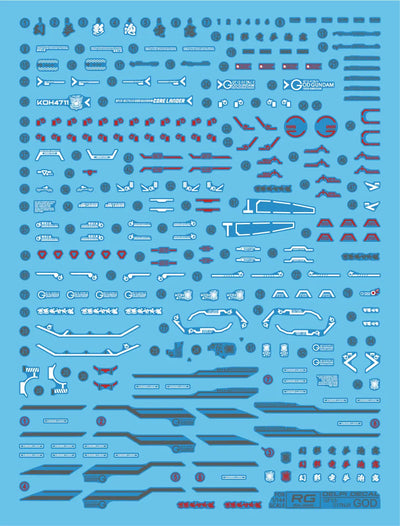 Delpi Water Decal (ดิแคลน้ำ) RG God Gundam Delpi Decal