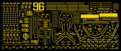 Delpi Metal Sticker (สติกเกอร์โลหะ) MG Psycho Zaku [Thunderbolt] Ver.Ka (Gold) Delpi Decal