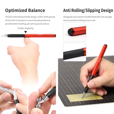 Aluminium Alloy Hobby Knife By DSPIAE มีดอาร์ทไนฟ์ ด้ามอลูมิเนียม พร้อมใบมีด รุ่น AT-DK Dspiae