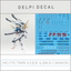 Delpi Decal (ดีคอลน้ำ) MG F91 TWIN V.S.B.R. & BACK CANNON Delpi Decal