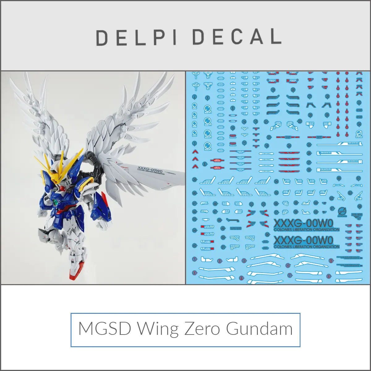 Delpi Water Decal (ดิแคลน้ำ) MGSD Wing Zero Gundam Delpi Decal