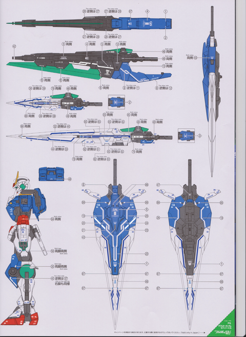 Delpi Water Decal (ดิแคลน้ำ) PG OO Seven Sword/G Gundam