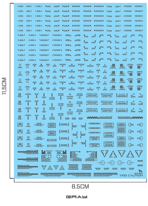 Delpi Water Decal (ดิแคลน้ำ) 1/100 Mechanical Caution