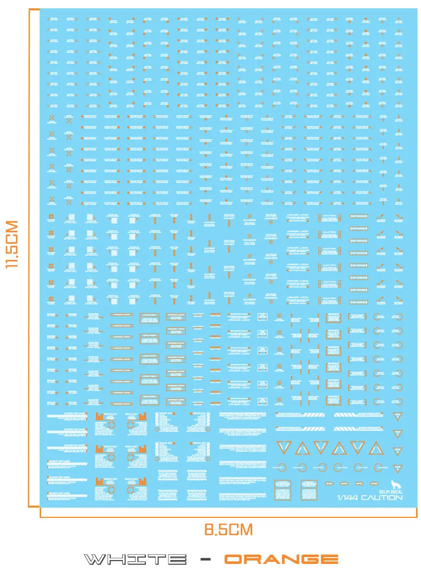 Delpi Water Decal (ดิแคลน้ำ) 1/144 Mechanical Caution Delpi Decal