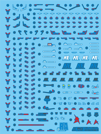 Delpi Decal (ดีคอลน้ำ) RG RX-98V (Double Fin Funnel) Delpi Decal