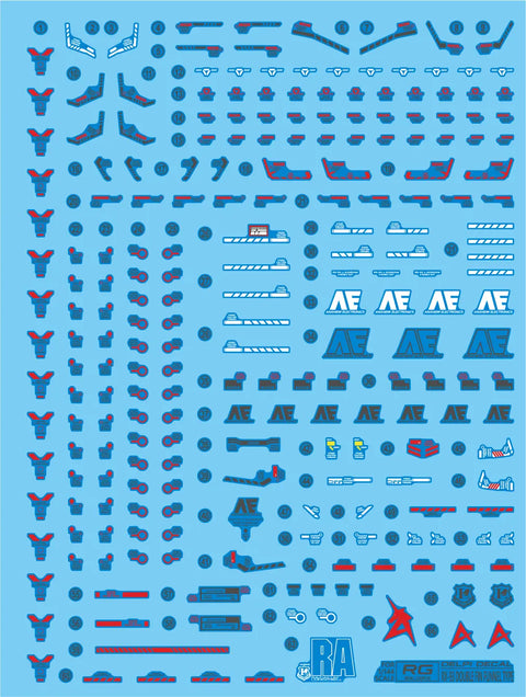 Delpi Decal (ดีคอลน้ำ) RG RX-98V (Double Fin Funnel) Delpi Decal