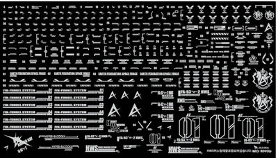 Delpi Metal Sticker (สติกเกอร์โลหะ) MG RX-93-2 Hi-V Gundam Ver.Ka (Silver) Delpi Decal