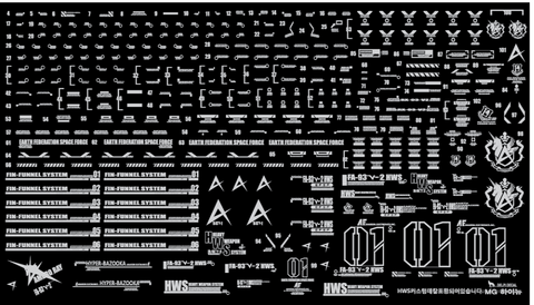 Delpi Metal Sticker (สติกเกอร์โลหะ) MG RX-93-2 Hi-V Gundam Ver.Ka (Silver)