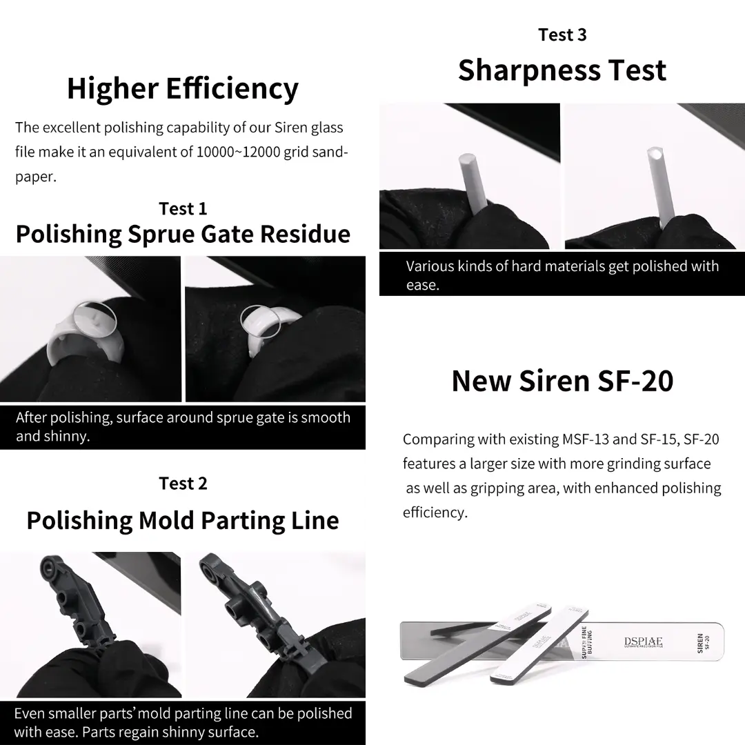 Siren-glass Mirror Polishing File By DSPIAE ตะไบขัด Dspiae