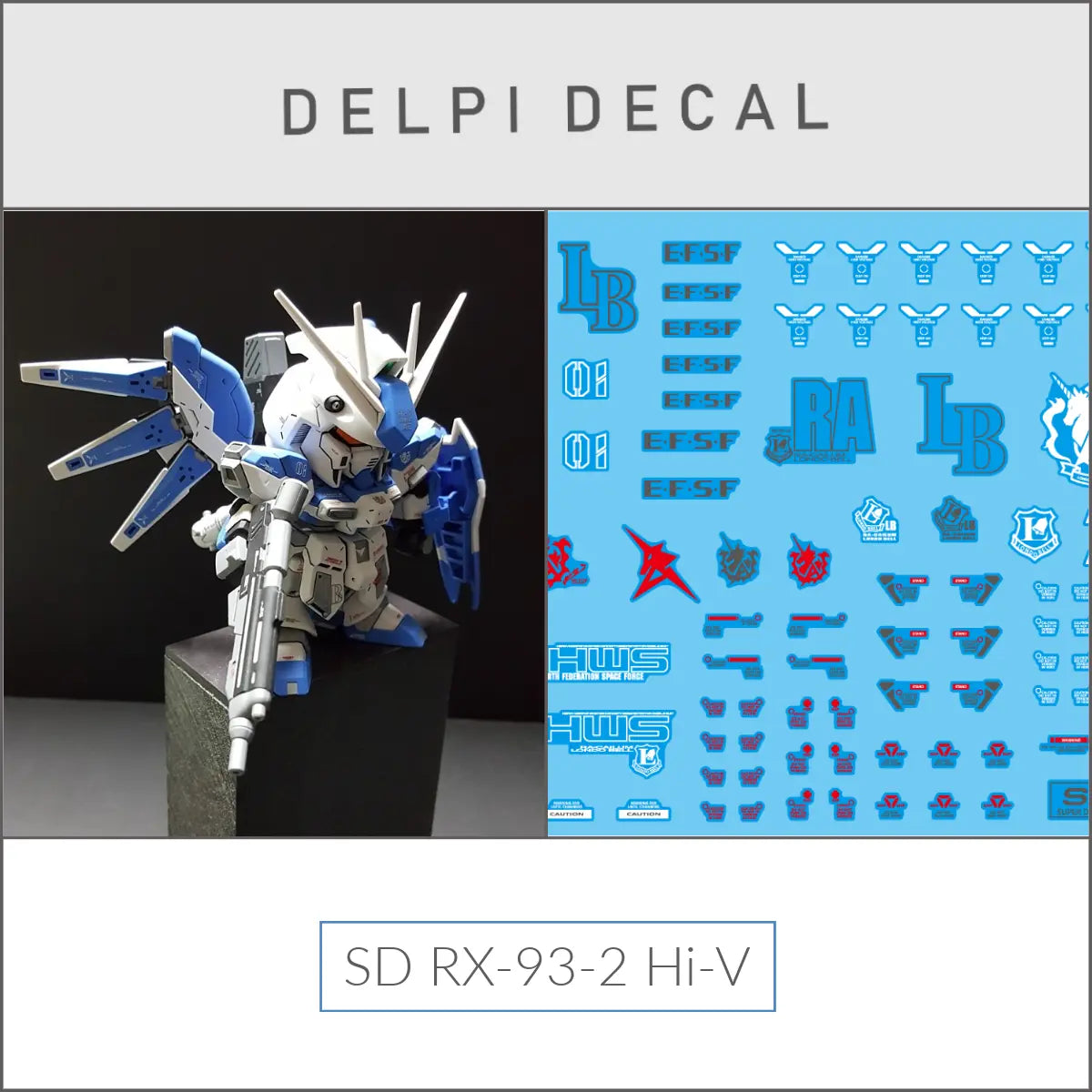 Delpi Decal (ดีคอลน้ำ) SD RX-93-2 Hi-V Delpi Decal