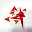 Delpi Decal (สติกเกอร์โลหะ) PG UNLEASHED RX-93 V SYMBOL RED Delpi Decal