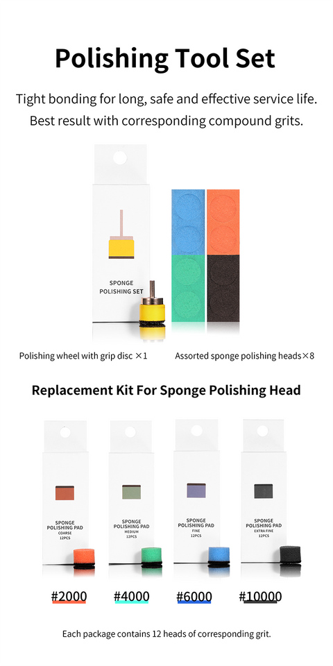 Polishing Tool Set By DSPIAE หัวฟองน้ำขัดเงา