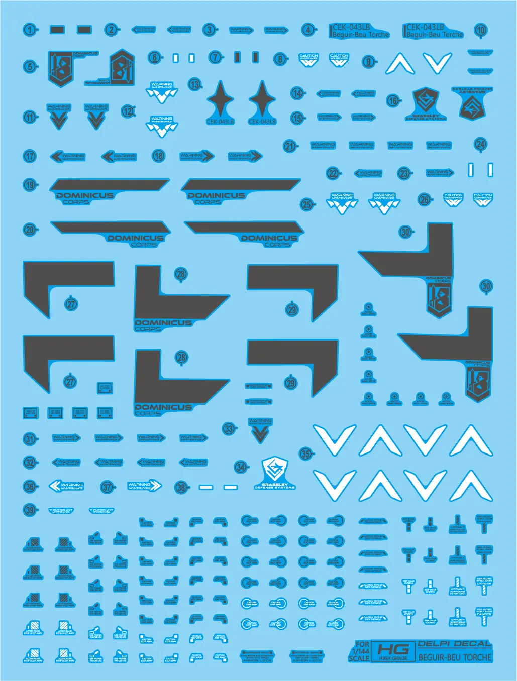 Delpi Water Decal (ดิแคลน้ำ) HG Beguir-Beu Torche Delpi Decal