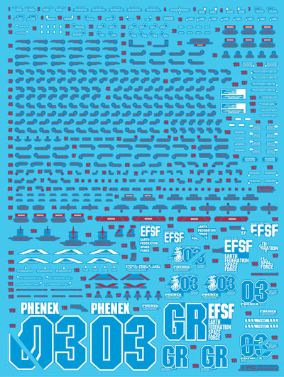 Delpi Water Decal (ดิแคลน้ำ) PG Unicorn Phenex Gundam (Delpi Custom) Delpi Decal