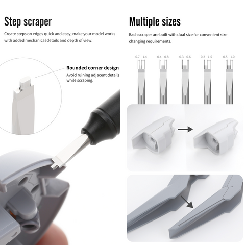 (New) DSPIAE ปากกา-มีดเดินลาย Straight Edge Broach & Step Scraper Dspiae