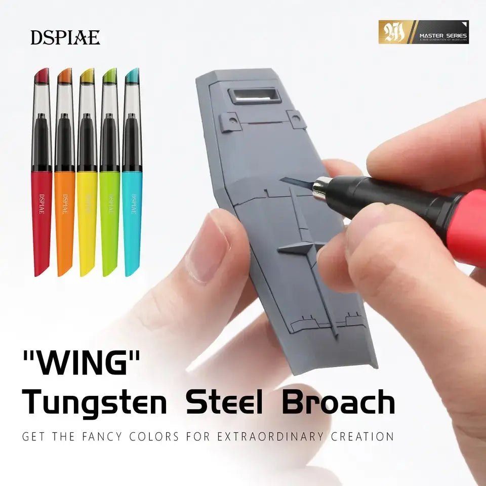 "WING" Tungsten Steel Broach By DSPIAE ปากกาจับมีดเดินลาย (มีหลายสี) / ใบมีดเดินลาย (มีหลายขนาด) Dspiae