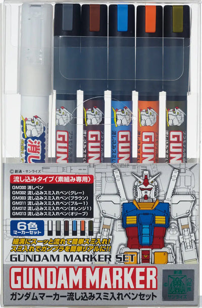 GUNDAM MARKER SET By MR.HOBBY ปากกามาร์กเกอร์ แบบชุดรวม MR.HOBBY