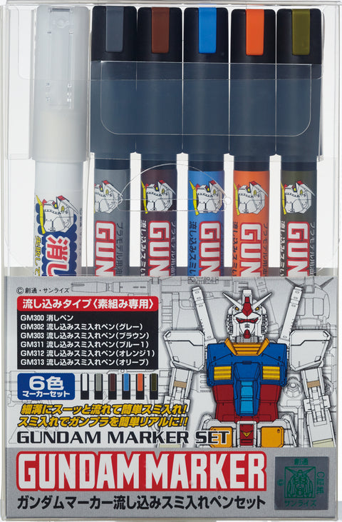 GUNDAM MARKER SET By MR.HOBBY ปากกามาร์กเกอร์ แบบชุดรวม