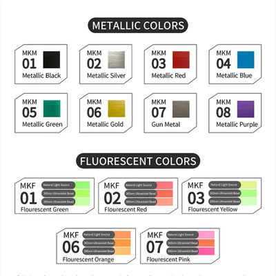 Soft Tip Acrylic Marker By DSPIAE ปากกาสี (Metallic & Fluorescent Colors) Dspiae