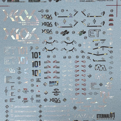 Delpi Water Decal (ดิแคลน้ำ) MG Freedom 2.0 Gundam Delpi Decal