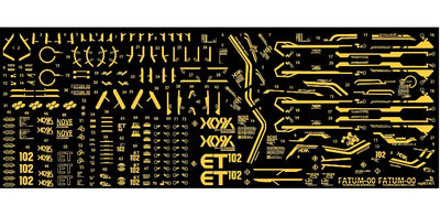 Delpi Metal Sticker (สติกเกอร์โลหะ) MG Justice Gundam (Gold) Delpi Decal