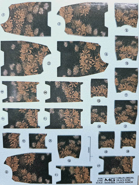 Delpi Decal (ดีคอลน้ำ) MG SHIN MUSHA BLACK ROBE LARGE ARMOR Delpi Decal