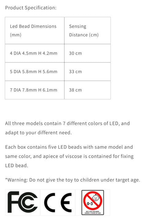 Wireless LED Bead (มี 5 ชิ้น) By LBASE ไฟ LED ไร้สาย สำหรับกันพลา / โมเดล