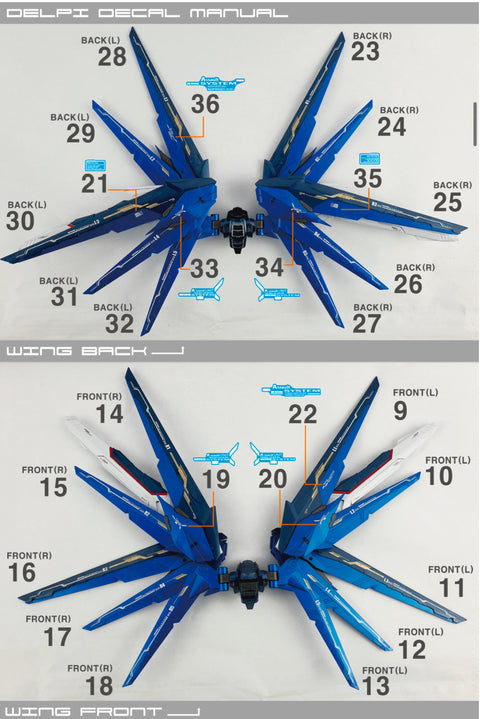 Delpi Water Decal (ดิแคลน้ำ) MG Freedom 2.0 Gundam