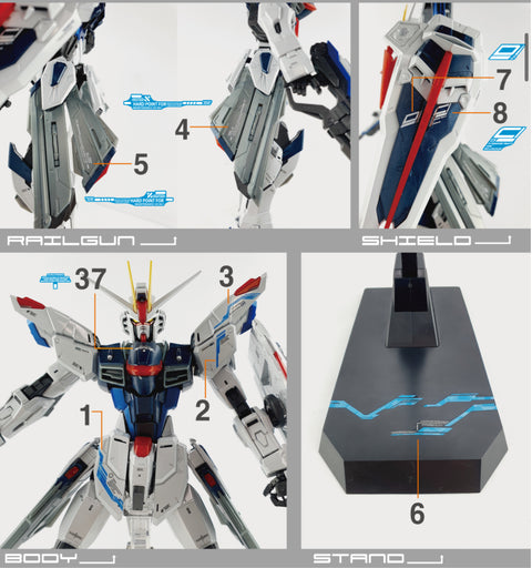 Delpi Water Decal (ดิแคลน้ำ) MG Freedom 2.0 Gundam