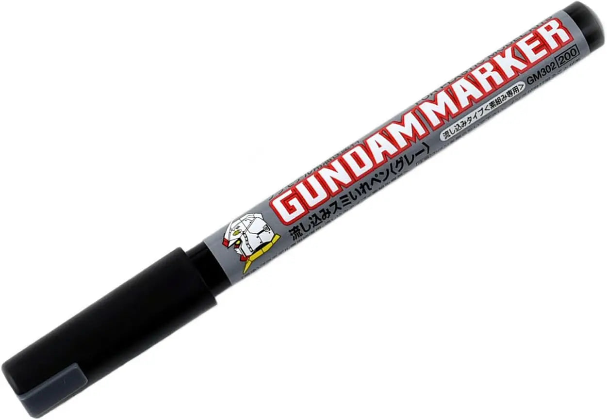 GUNDAM MARKER For Panel Line By MR.HOBBY ปากกาสีแบบกดไหล สำหรับ Panel Line มี 3 สี (GM301 , GM302 , GM303) MR.HOBBY