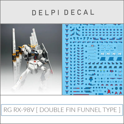 Delpi Decal (ดีคอลน้ำ) RG RX-98V (Double Fin Funnel) Delpi Decal
