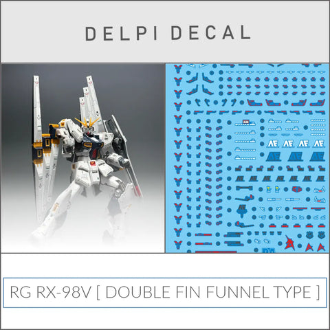 Delpi Decal (ดีคอลน้ำ) RG RX-98V (Double Fin Funnel) Delpi Decal