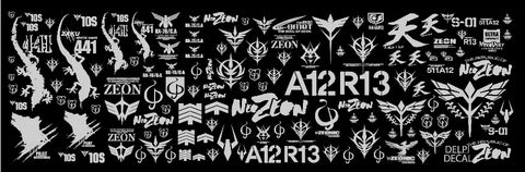 Delpi Decal (สติกเกอร์โลหะ) Zeon Universal (Silver) Delpi Decal