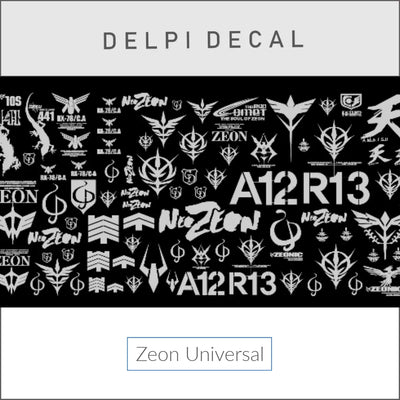 Delpi Decal (สติกเกอร์โลหะ) Zeon Universal (Silver) Delpi Decal