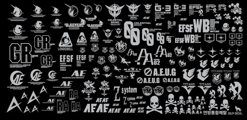 Delpi Decal (สติกเกอร์โลหะ) Federation Universal (Silver) Delpi Decal