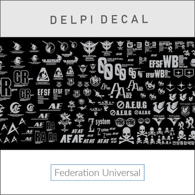Delpi Decal (สติกเกอร์โลหะ) Federation Universal (Silver) Delpi Decal