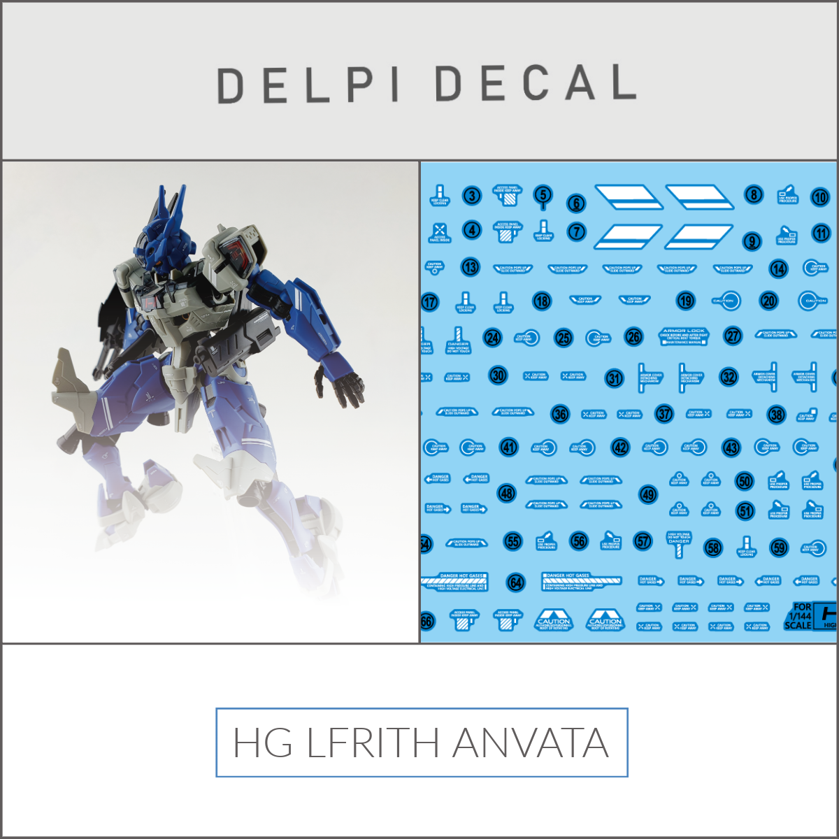 Delpi Decal (ดีคอลน้ำ) HG LFRITH ANVATA Delpi Decal