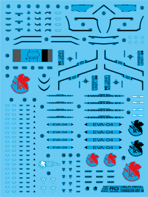 Delpi Water Decal (ดิแคลน้ำ) RG Evangelion Unit-04