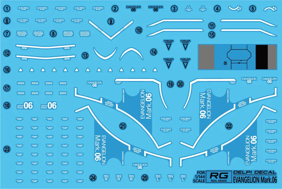 Delpi Water Decal (ดิแคลน้ำ) RG Evangelion Unit-06 Delpi Decal