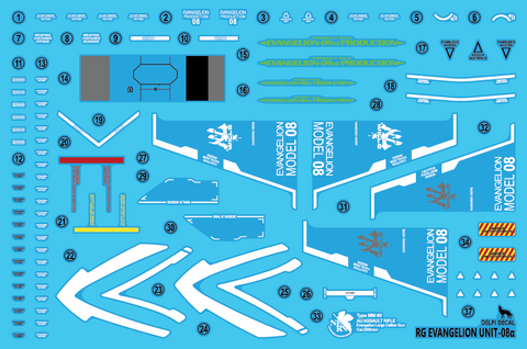 Delpi Water Decal (ดิแคลน้ำ) RG Evangelion Unit-08