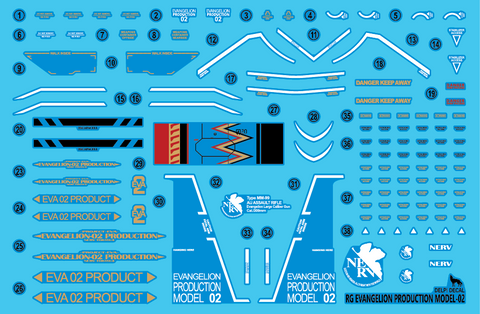 Delpi Water Decal (ดิแคลน้ำ) RG Evangelion Unit-02