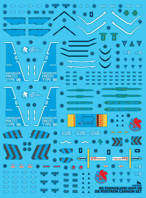 Delpi Water Decal (ดิแคลน้ำ) RG Evangelion Unit-00 DX