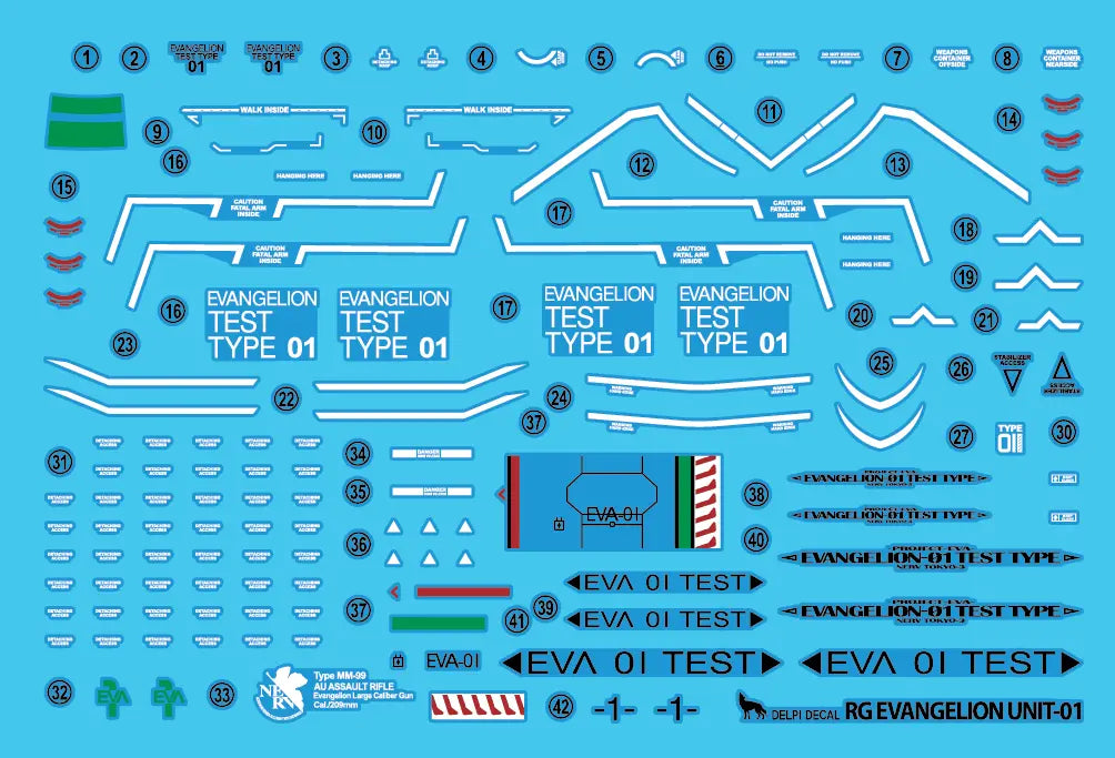 Delpi Water Decal (ดิแคลน้ำ) RG Evangelion Unit-01 Delpi Decal