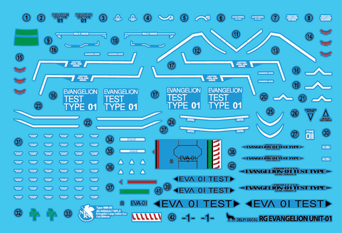 Delpi Water Decal (ดิแคลน้ำ) RG Evangelion Unit-01