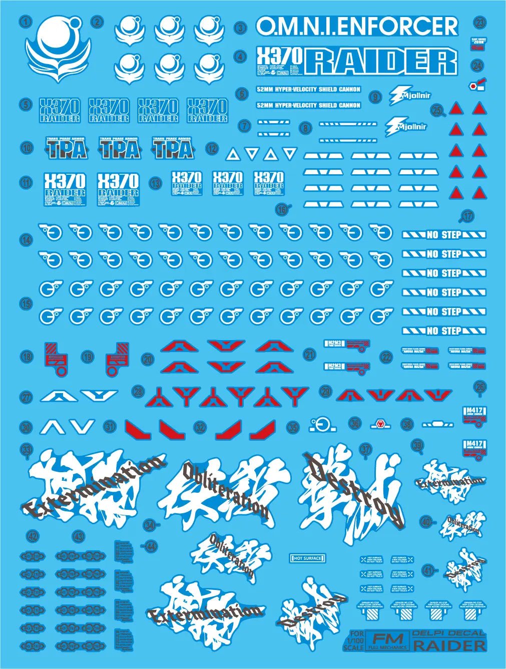 Delpi Water Decal (ดิแคลน้ำ) FM Raider Gundam Delpi Decal